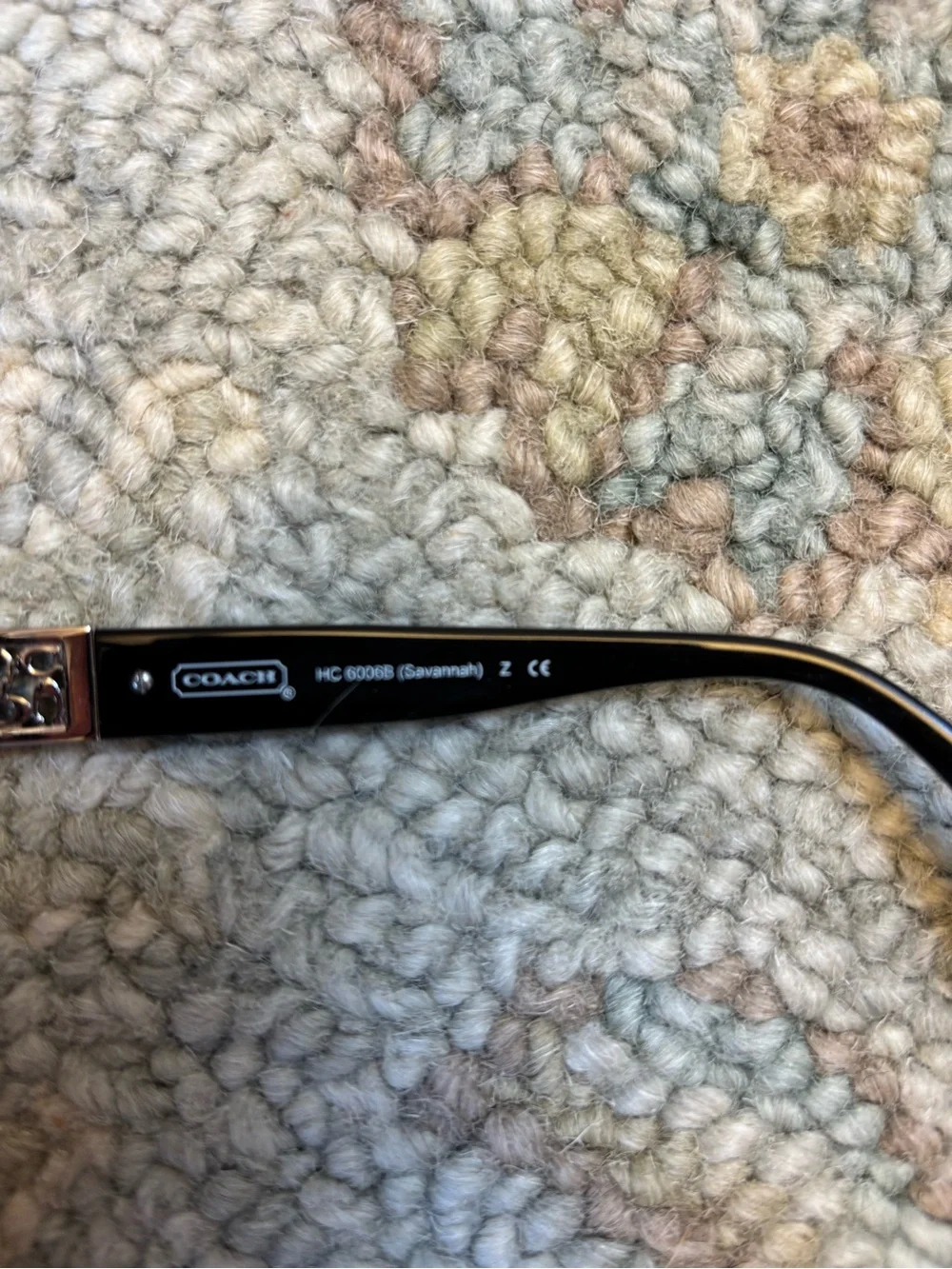 Coach Black and Gold Accent Rectangular Eyeglasses